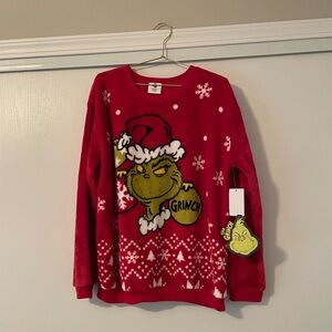 Women’s Red Grinch Christmas Sweater size large